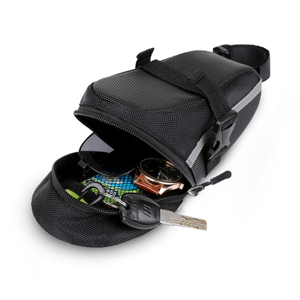 Waterproof Nylon Bicycle Saddle Bag Rear Seat Tool Pouch for Mountain Biking