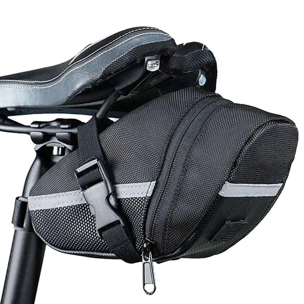 Waterproof Nylon Bicycle Saddle Bag Rear Seat Tool Pouch for Mountain Biking
