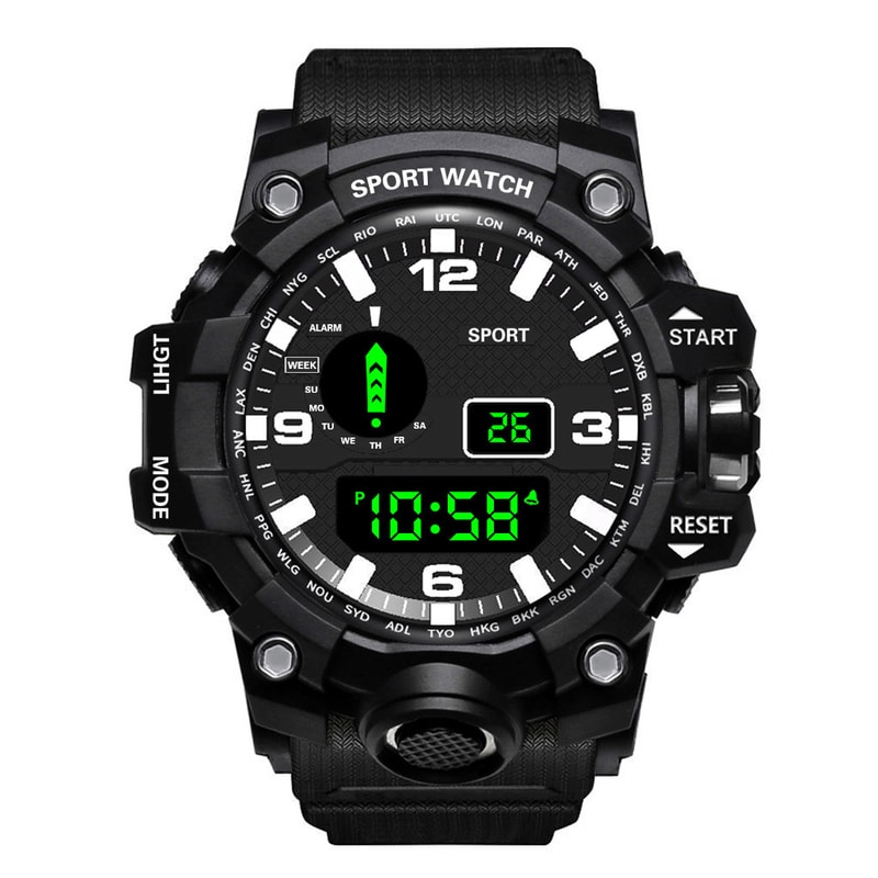 Multifunctional Sports Watch For Men Waterproof Luminous Military Design With Alarm 5