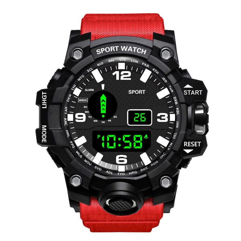 Multifunctional Sports Watch For Men Waterproof Luminous Military Design With Alarm 6