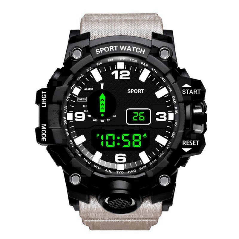 Multifunctional Sports Watch For Men Waterproof Luminous Military Design With Alarm 7