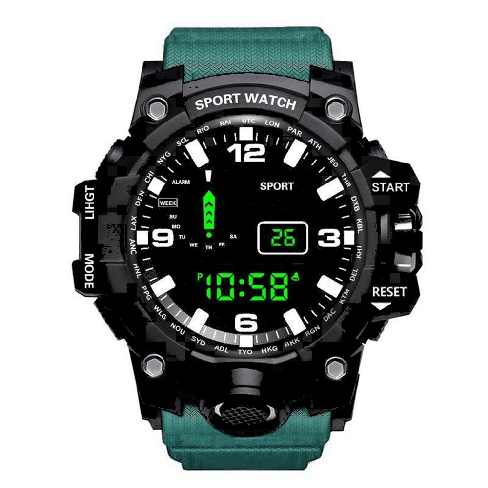 Multifunctional Sports Watch For Men Waterproof Luminous Military Design With Alarm 8