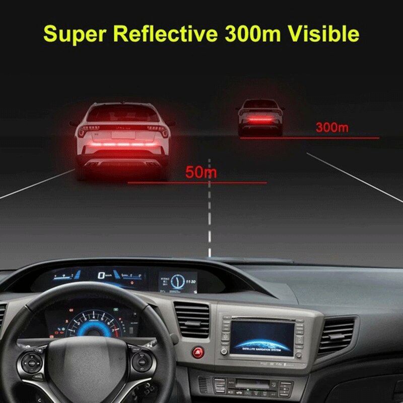 Reflective Car Sticker Safety Tape Anti Collision Warning Tape for Automobile Trunk, Night Reflective