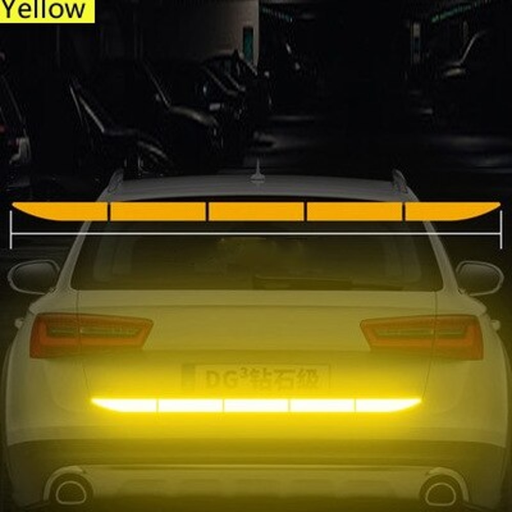 Reflective Car Sticker Safety Tape Anti Collision Warning Tape for Automobile Trunk, Night Reflective