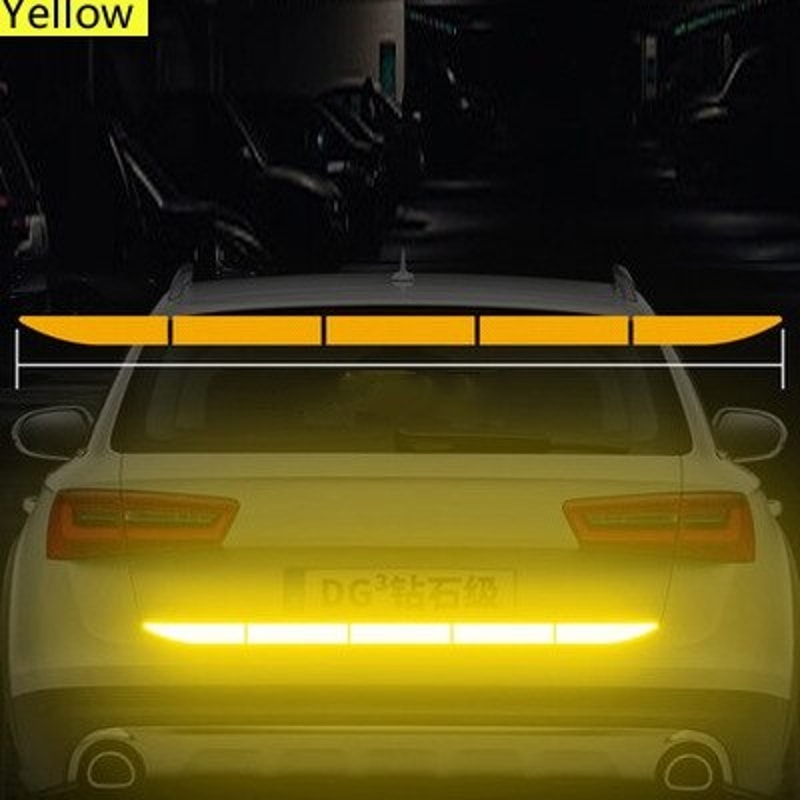 Reflective Car Sticker Safety Tape Anti Collision Warning Tape for Automobile Trunk, Night Reflective