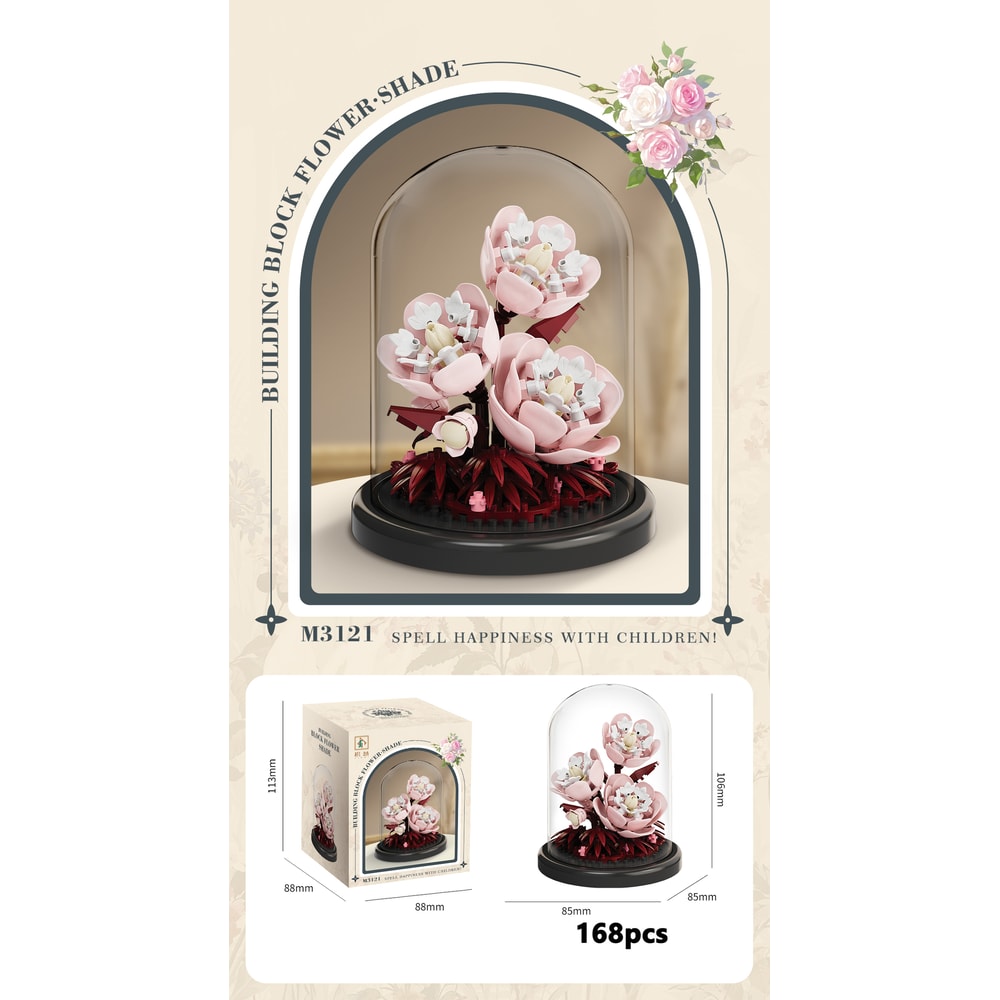 Eternal Flower Bouquet Bonsai Potted Plant Building Blocks Model Creative Puzzle Decoration for Home, Kids, and Gift