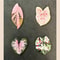 Kawaii Tropical Plant Refrigerator Magnets Begonia & Monstera Whiteboard Magnets for Home Decor
