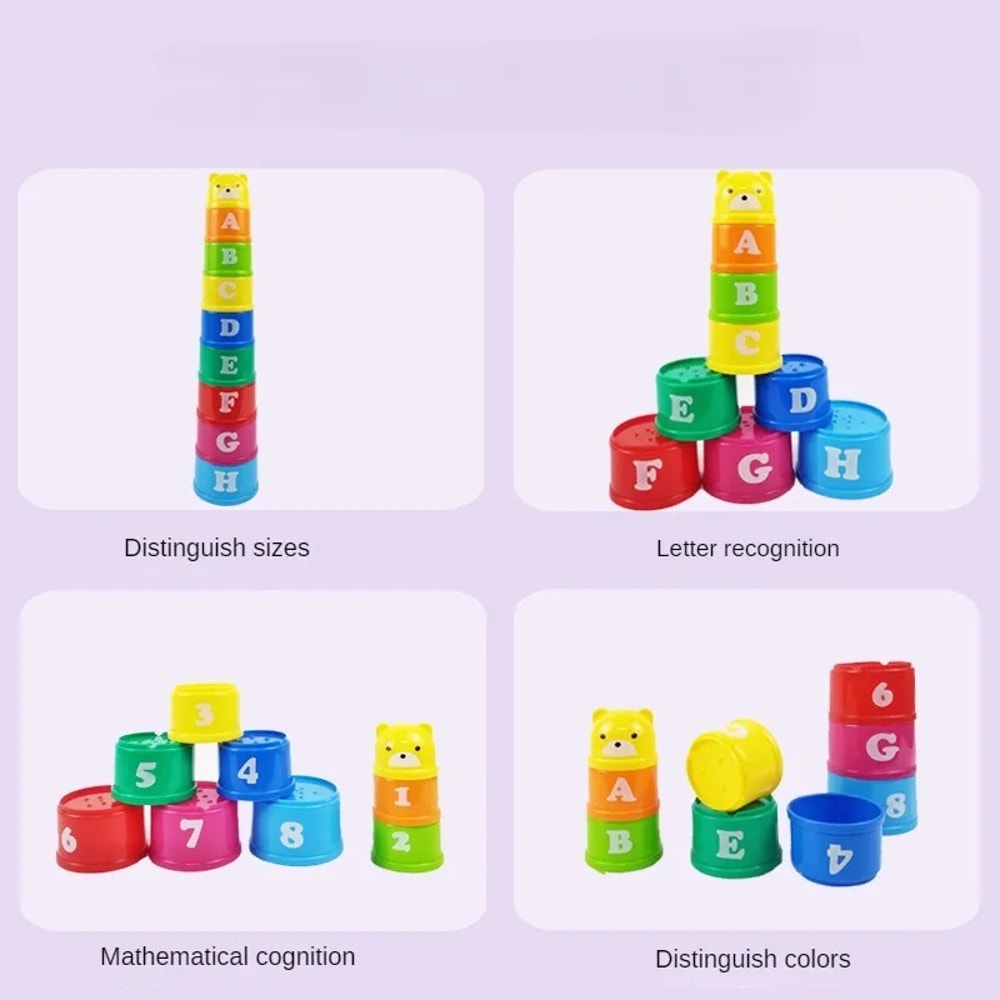 Brain Response Battle Cup Set Fun Baby Stack Game for Early Education, Speed and HandEye Coordination Training
