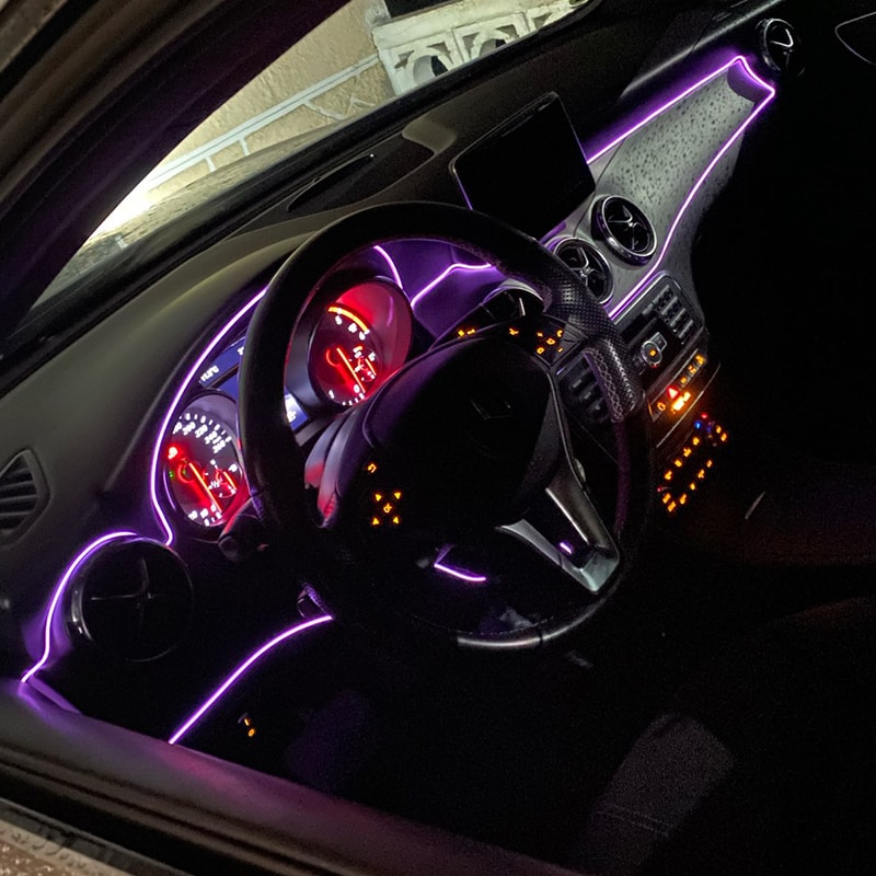 Car Interior LED Strip Light Flexible USB Atmosphere Lamp for Auto Decoration