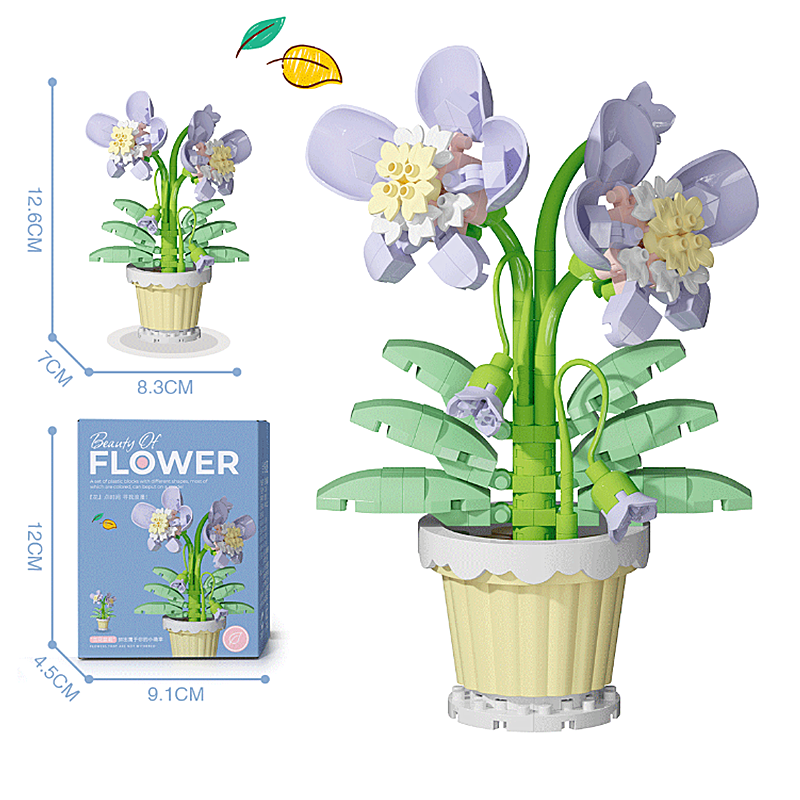 Creative Building Block Bouquet Eternal Rose Sunflower Plant Assembled Building Block Toy Gift 4