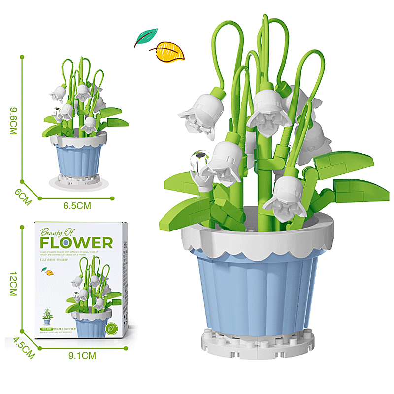 Creative Building Block Bouquet Eternal Rose Sunflower Plant Assembled Building Block Toy Gift 5