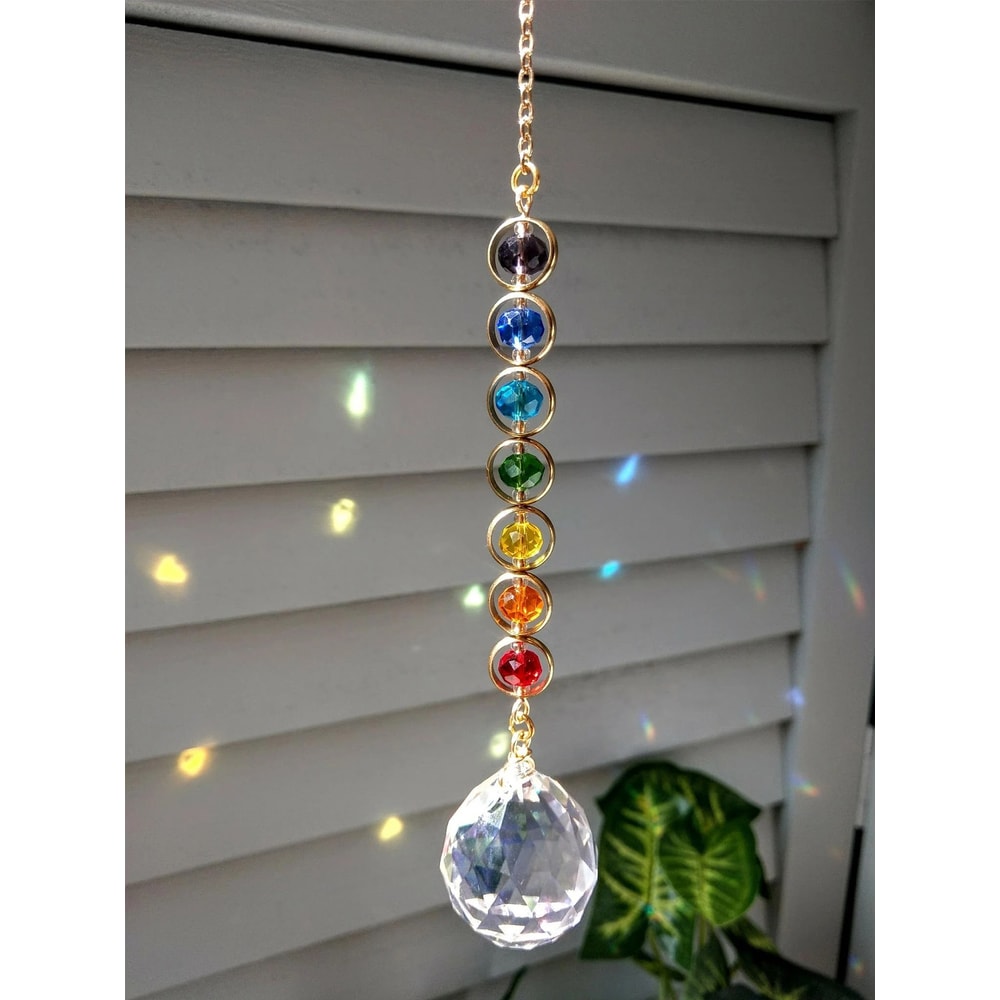 Crystal Suncatcher Rainbow Maker Mobile Meditation Home Decor, Fantasy Prism