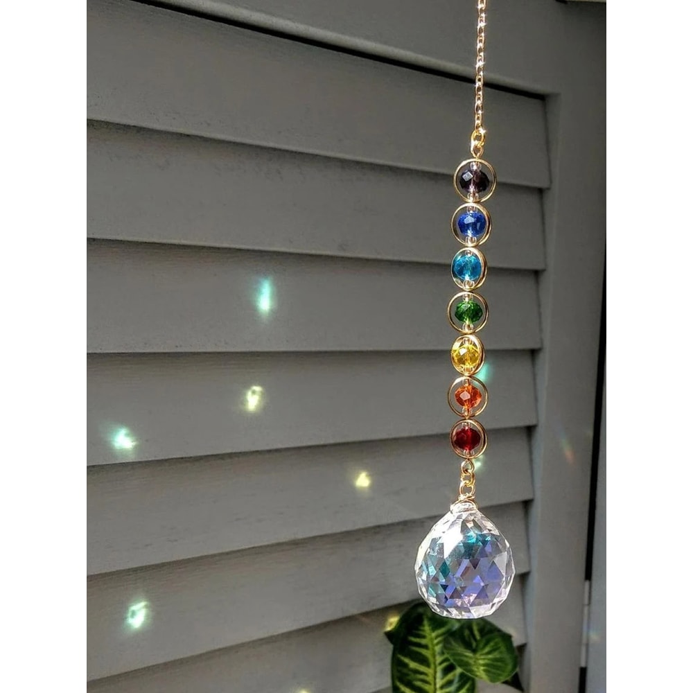 Crystal Suncatcher Rainbow Maker Mobile Meditation Home Decor, Fantasy Prism