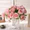 Rose Pink Peony Silk Bouquet Wedding Home Decor Artificial Flower Arrangement 1