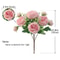 Rose Pink Peony Silk Bouquet Wedding Home Decor Artificial Flower Arrangement 2
