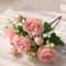Rose Pink Peony Silk Bouquet Wedding Home Decor Artificial Flower Arrangement 6