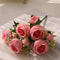 Rose Pink Peony Silk Bouquet Wedding Home Decor Artificial Flower Arrangement 7