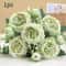 Rose Pink Peony Silk Bouquet Wedding Home Decor Artificial Flower Arrangement 9