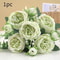 Rose Pink Peony Silk Bouquet Wedding Home Decor Artificial Flower Arrangement 9