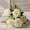Rose Pink Peony Silk Bouquet Wedding Home Decor Artificial Flower Arrangement 10
