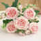 Rose Pink Peony Silk Bouquet Wedding Home Decor Artificial Flower Arrangement 11