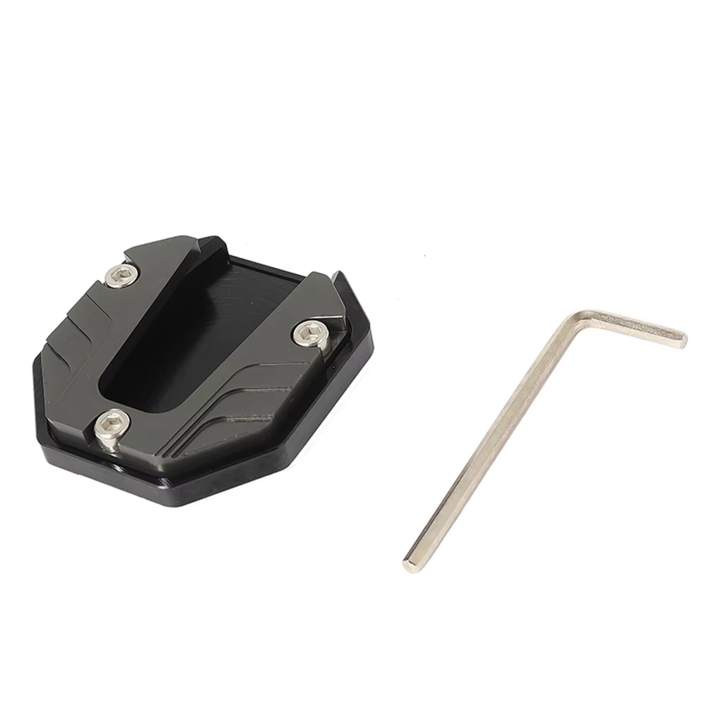 Motorcycle Kickstand Extender Foot Support Plate Aluminum Alloy Scooter Stand Side Stand For Motorb 4
