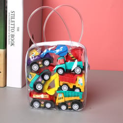 mini inertial pull back engineering car set fun cartoon cars for kids | perfect birthday gift