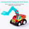 Mini Inertial Pull Back Engineering Car Set Fun Cartoon Cars For Kids Perfect Birthday Gift 3