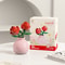Building Block Flower Pot Set DIY Rose Lily Bouquet With Cute Planter For Home Decor Gifts 2