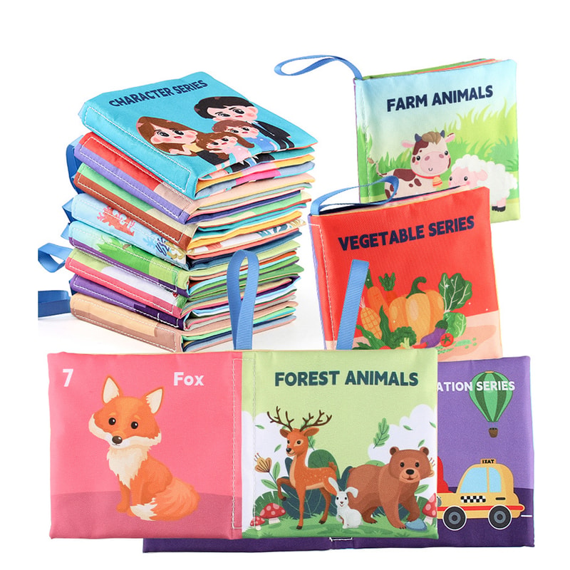 Montessori Sensory Baby Book Touch High Contrast Educational Cloth Book For Early Learning 2