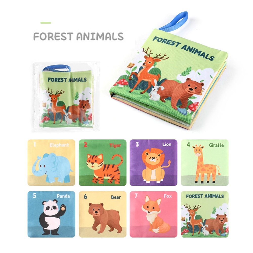 Montessori Sensory Baby Book Touch High Contrast Educational Cloth Book For Early Learning 9