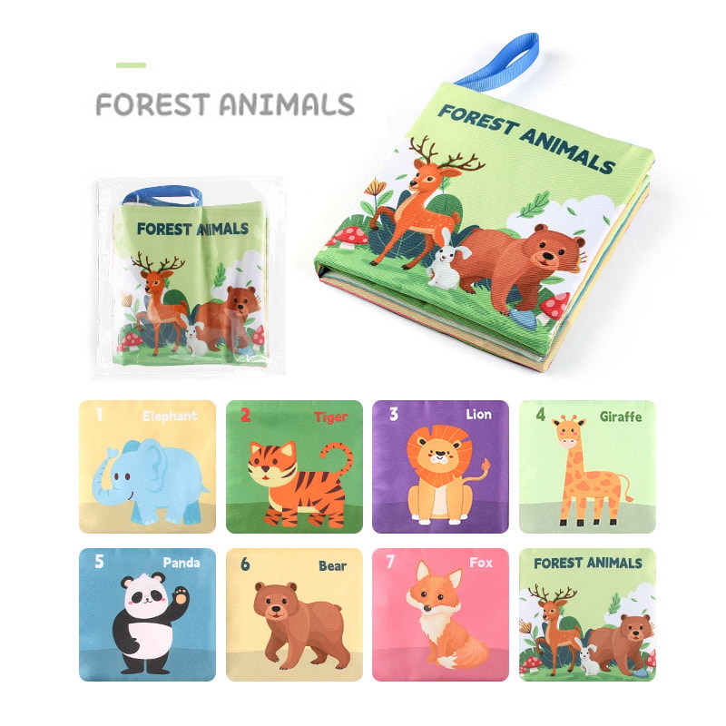 Montessori Sensory Baby Book Touch High Contrast Educational Cloth Book For Early Learning 9