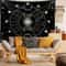 Sun and Moon Horoscope Tapestry Celestial Wall Art for Home Decor