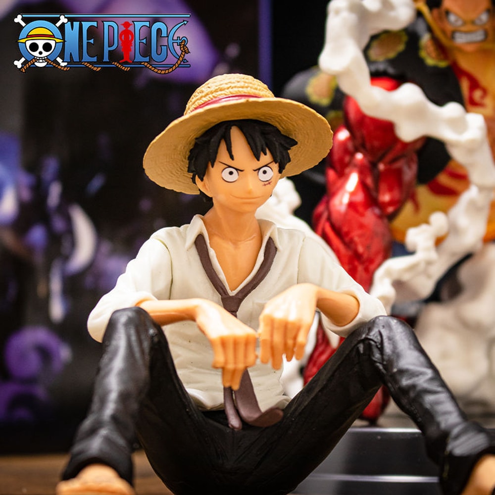 One Piece Luffy Sitting PVC Action Figure Perfect Gift For Anime Fans And Collectors 0