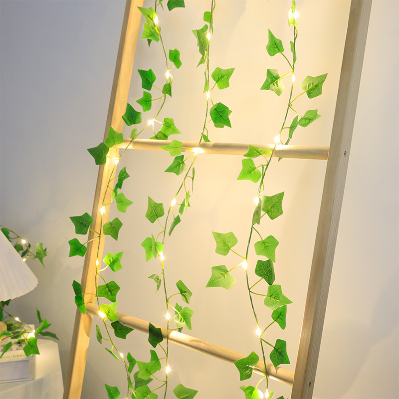Green Leaf Artificial Ivy Vine String Lights Fairy Lights for Wedding, Party, Home, and Christmas Decor