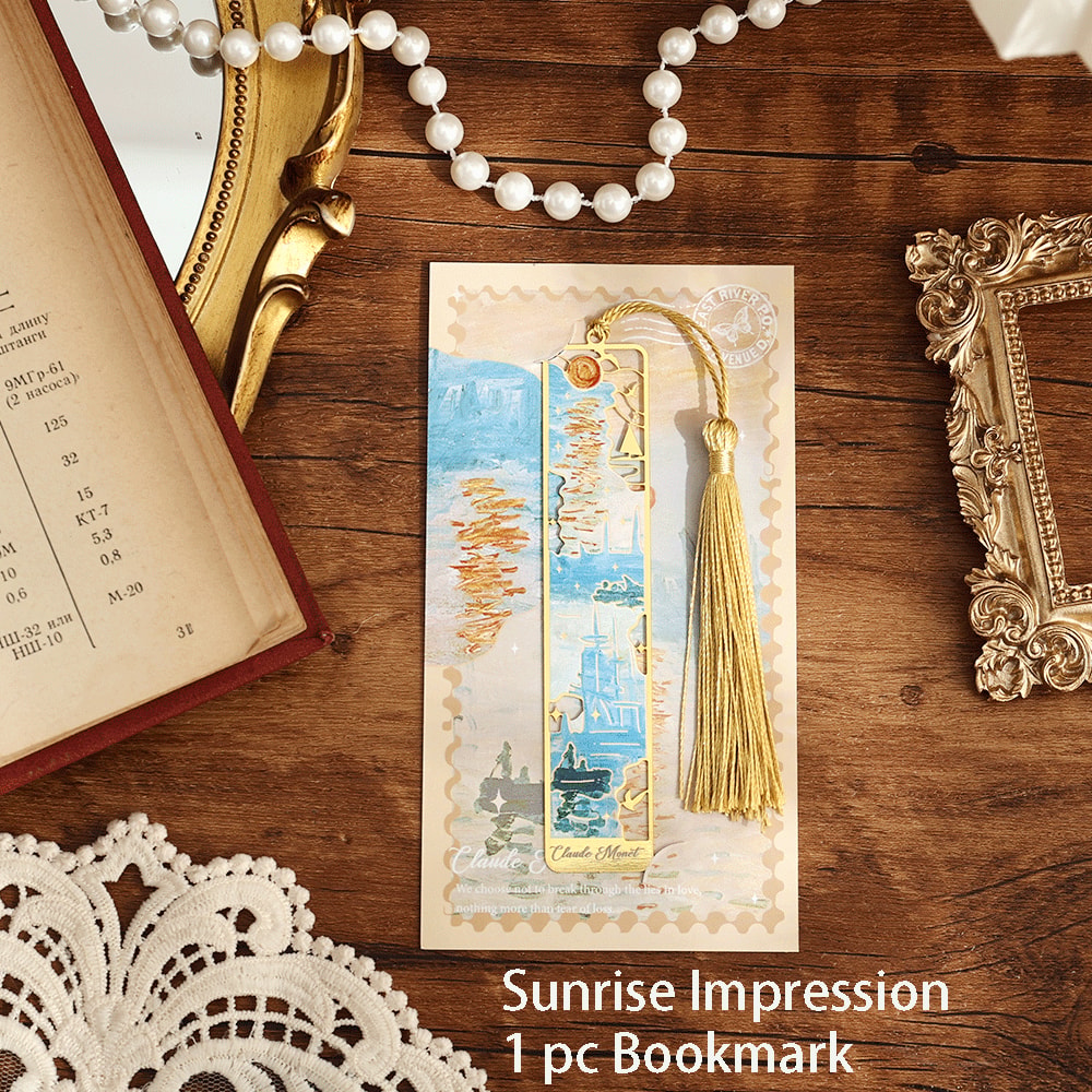 Vintage Floral Tassel Metal Bookmark with Hollow Bronzing for Book Lovers, Writers & Students