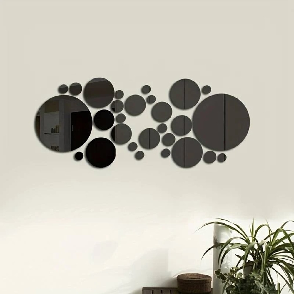Acrylic Mirror Wall Sticker DIY Round Mirror For Bedroom Bathroom And TV Room Decor 1