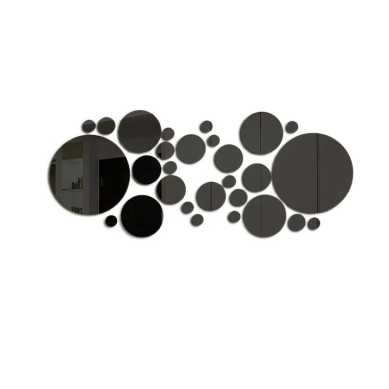 Acrylic Mirror Wall Sticker DIY Round Mirror For Bedroom Bathroom And TV Room Decor 6