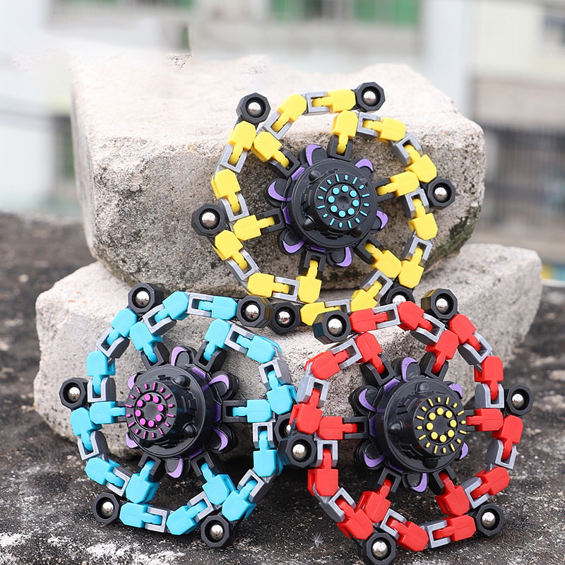 Transformable Chain Fidget Spinner Toy for Sensory Stress Relief