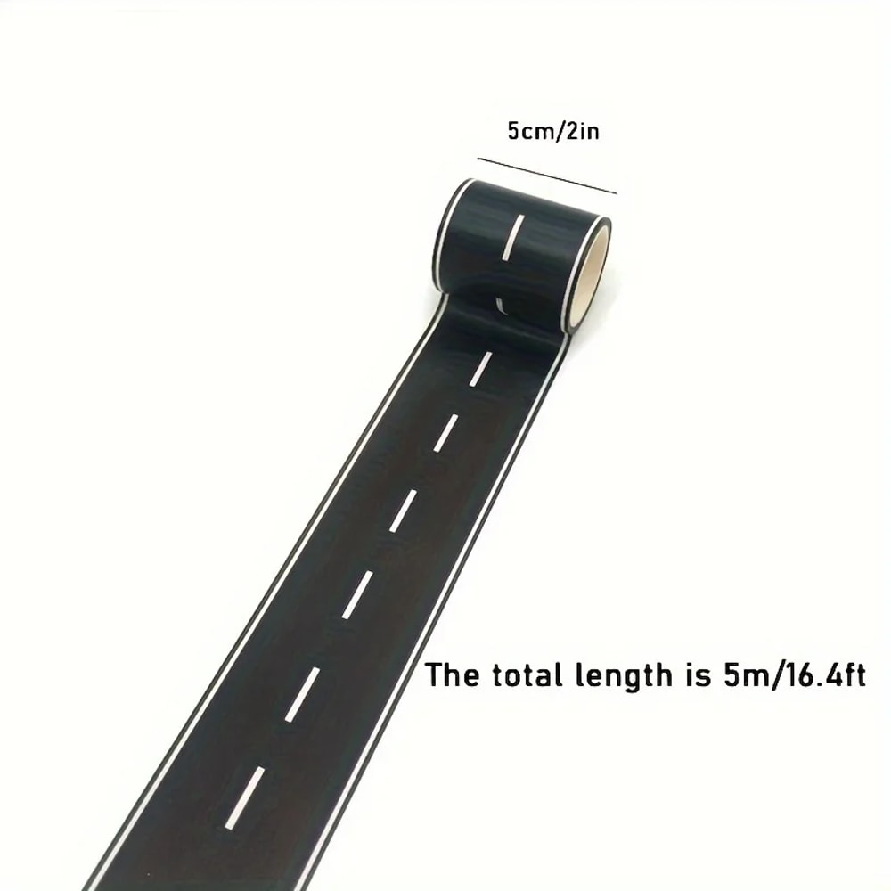 Cartoon Reusable Road Stickers Black Road Tape for Kids Racing Parties