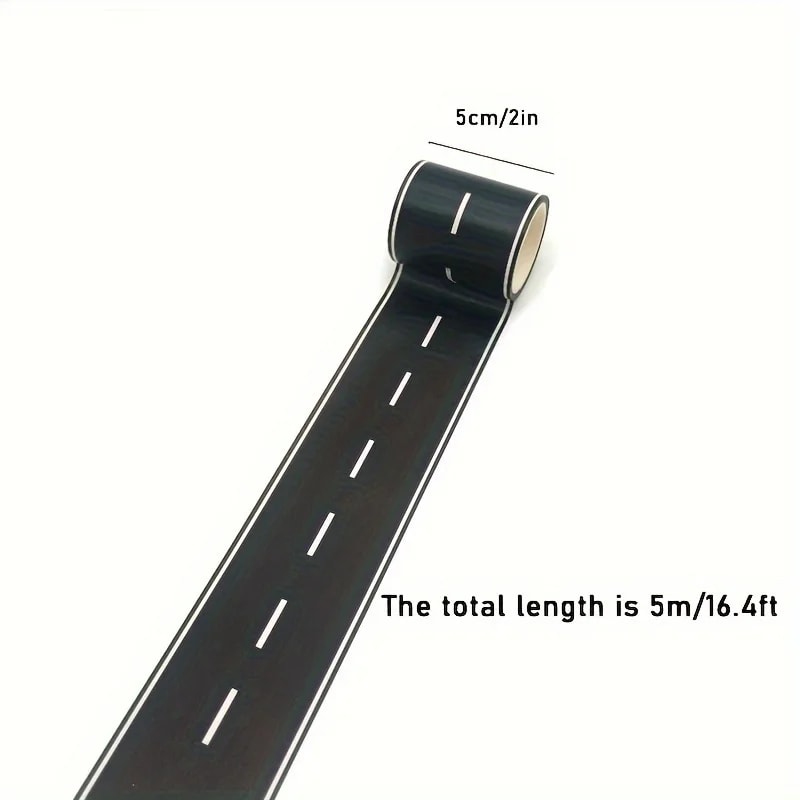 Cartoon Reusable Road Stickers Black Road Tape for Kids Racing Parties