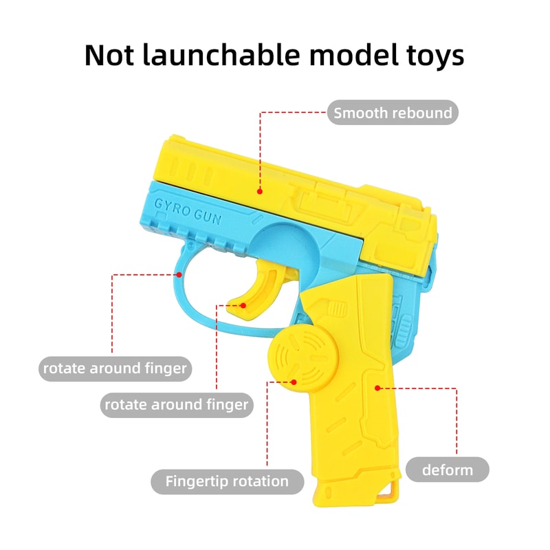 Mini Fidget Spinner Toy Gun for Kids Stress Relief Play