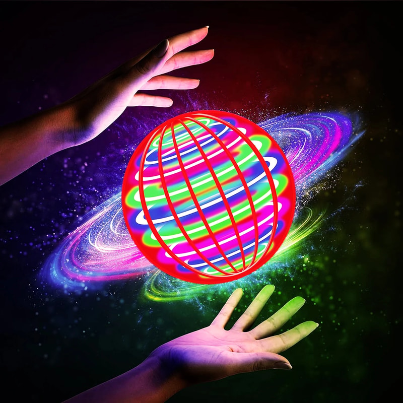 LED Flying Orb Ball Boomerang Hover Toy for Kids