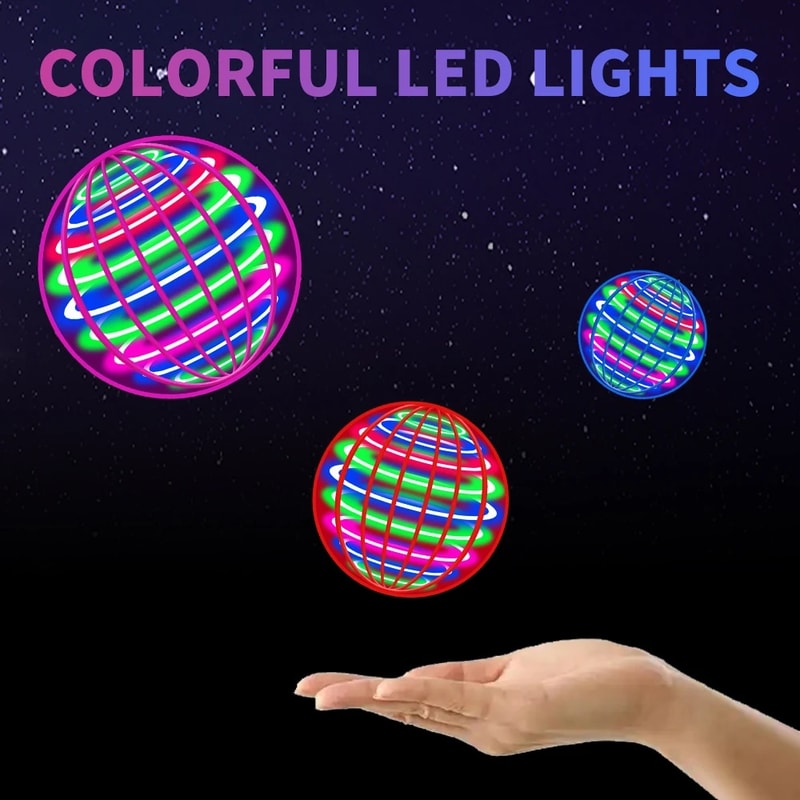 LED Flying Orb Ball Boomerang Hover Toy for Kids