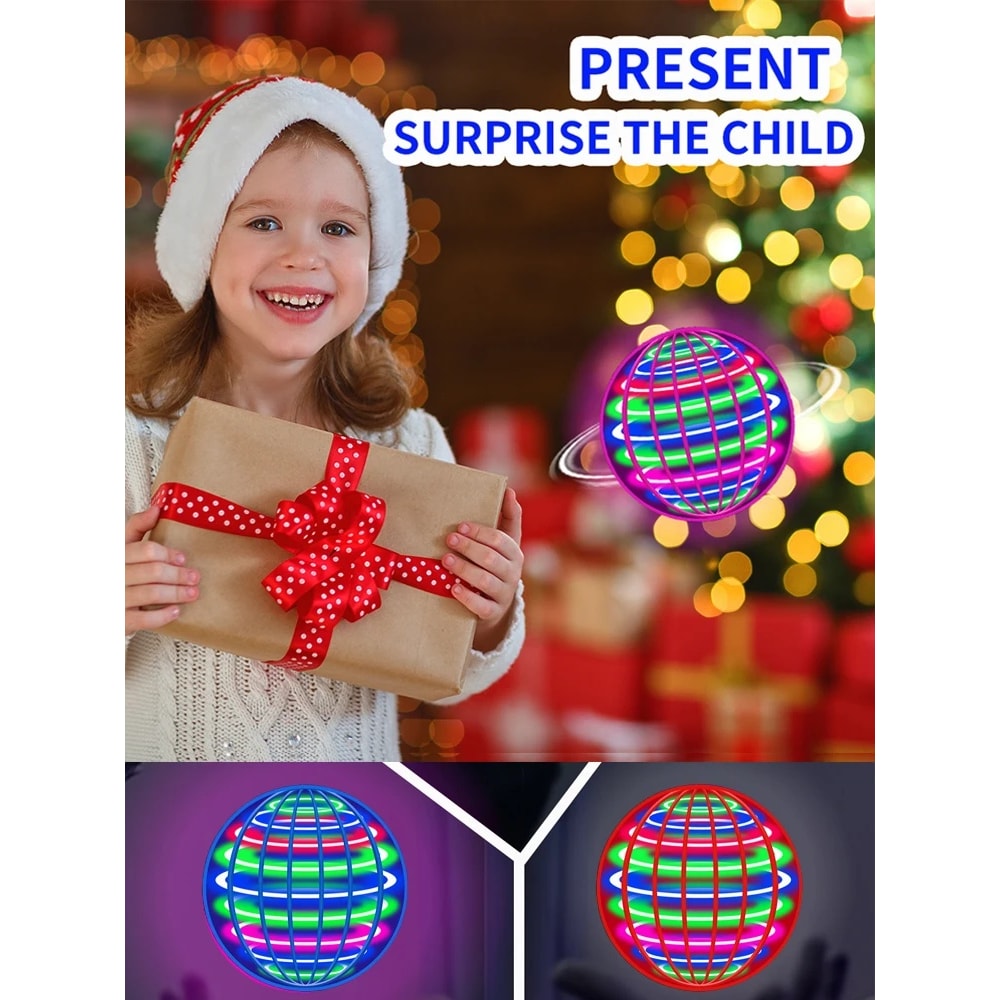 LED Flying Orb Ball Boomerang Hover Toy for Kids