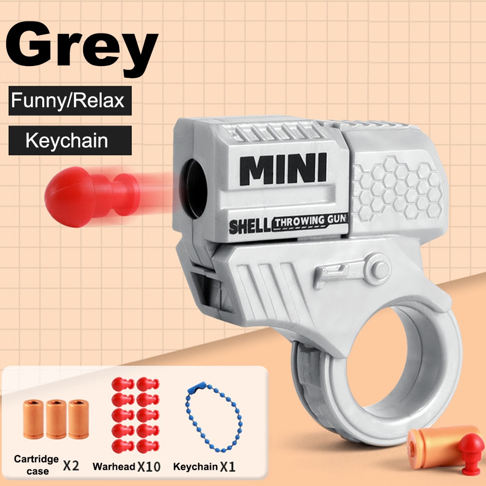 Mini Pistol Keychain Stress Relief Toy Launcher Gift