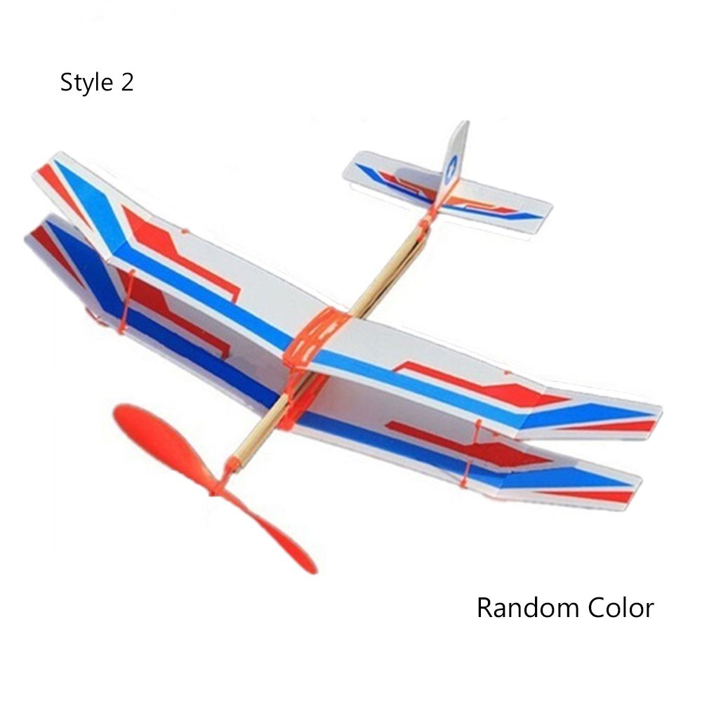 DIY Foam Glider Airplane Rubber Band Powered Kids Educational Flying Toy