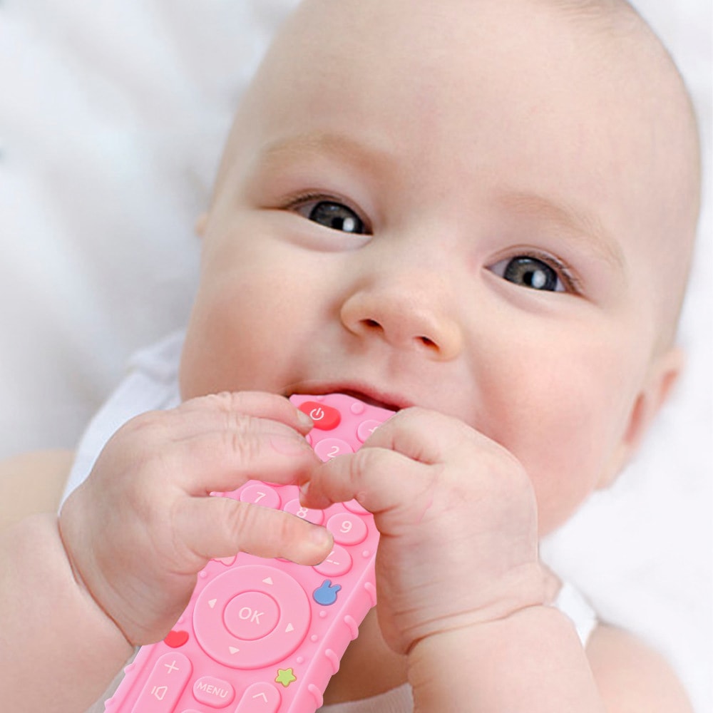 Baby Remote Control Teether BPA Free Silicone Sensory Chew Toy 1
