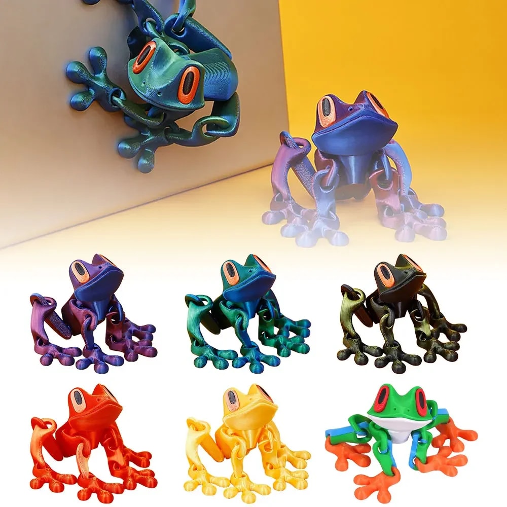 Printed Movable Tree Frog Magnet Desk Toy 1