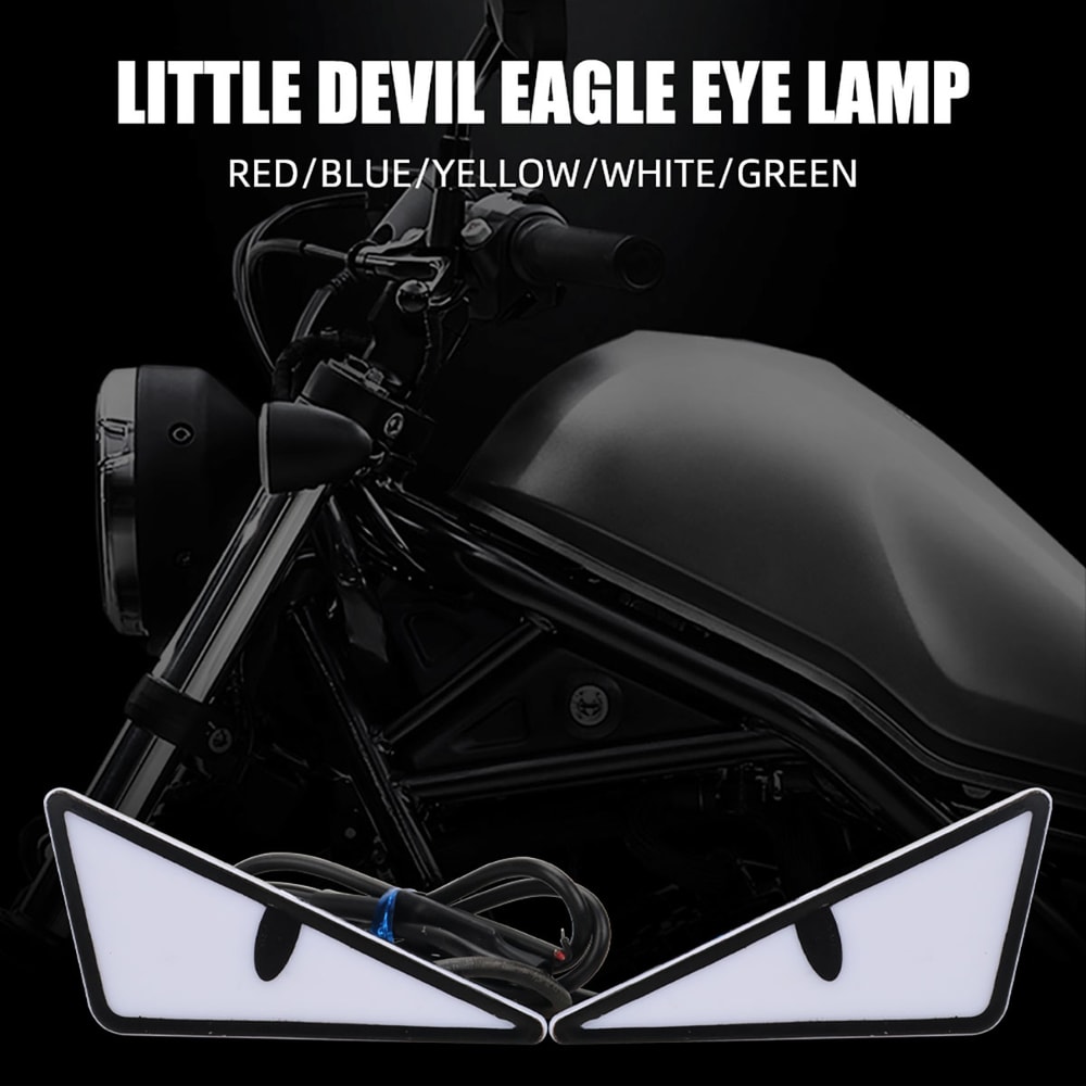 Universal LED Devil Eyes Lights For Car And Motorcycle Headlights 0